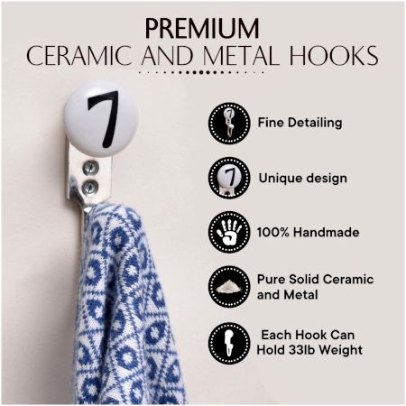 Number Ceramic Hooks -7
